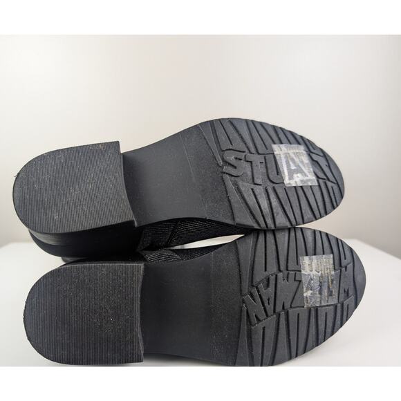 Stuart Weitzman 5050 Shimmer Riding Boots Black Metallic 4 US - Picture 11 of 13